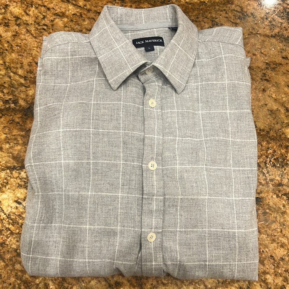 Grey Long Sleeve Button Down
